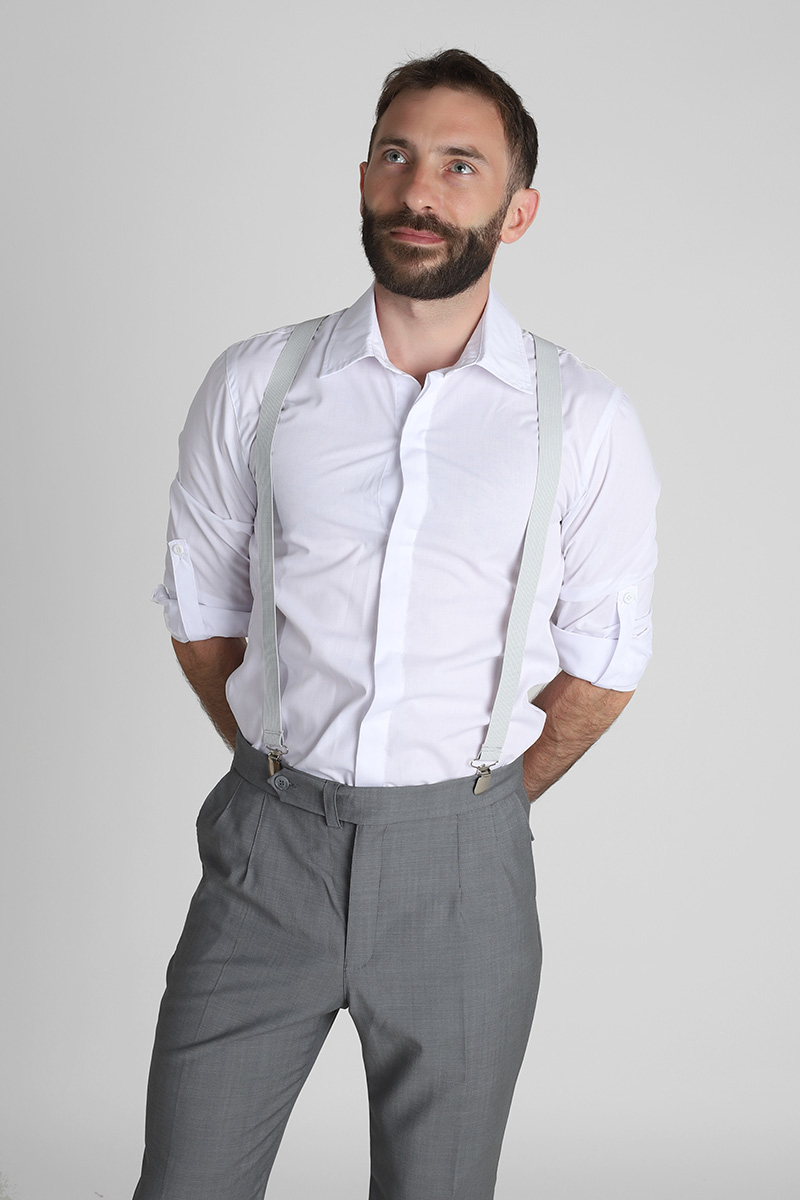 Camisa de Vestir Monk blanca para uniformes corporativos