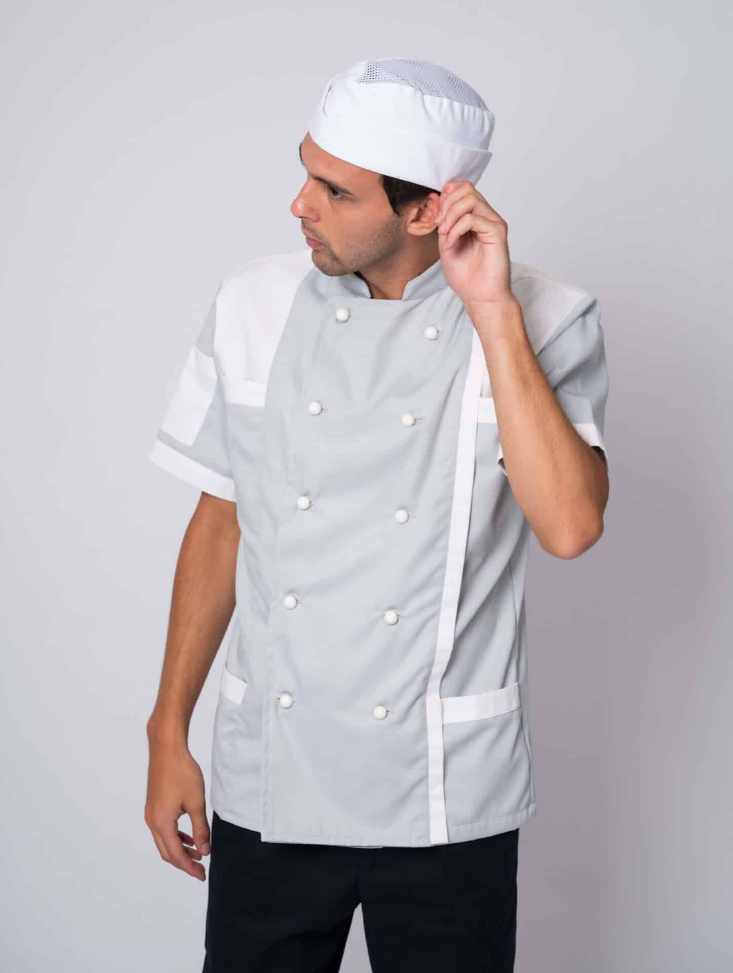 Gorro Pizzero Louis blanco, uniforme gastronómico para pizzeros, panaderos y cocineros