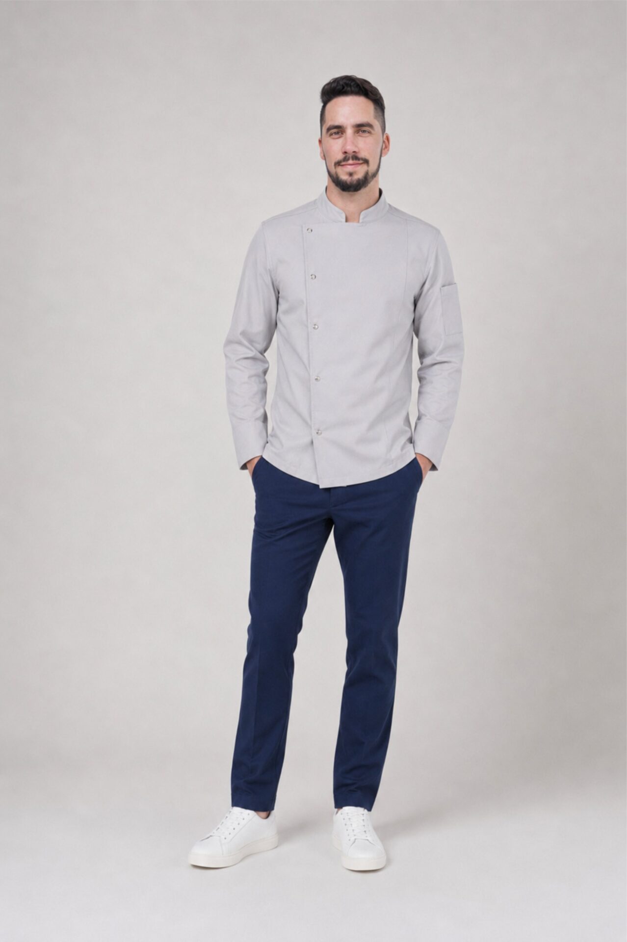 Chaqueta de Chef Foster gris