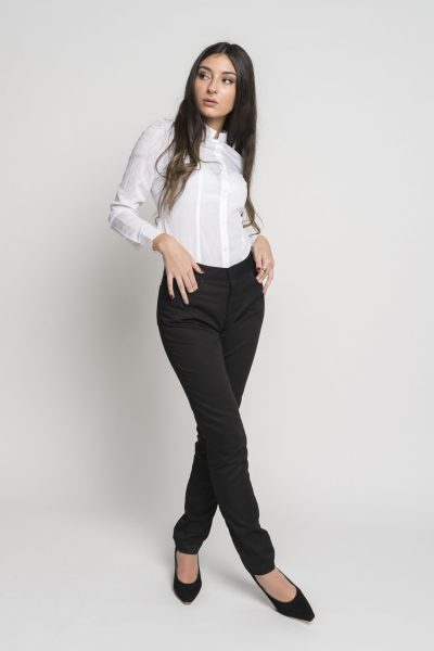 Camisa Jazz de mujer entallada para uniformes corporativos y gastronómicos