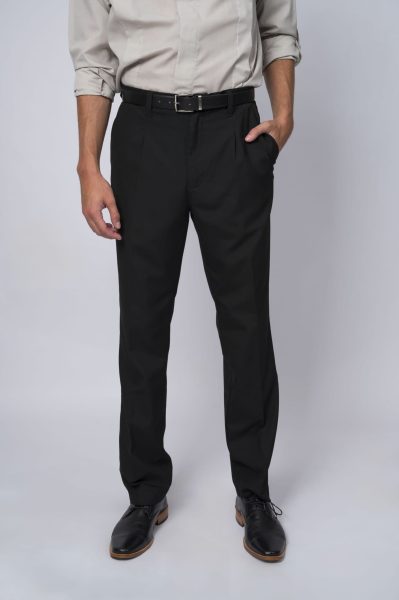 Pantalón de vestir con tablas delanteras