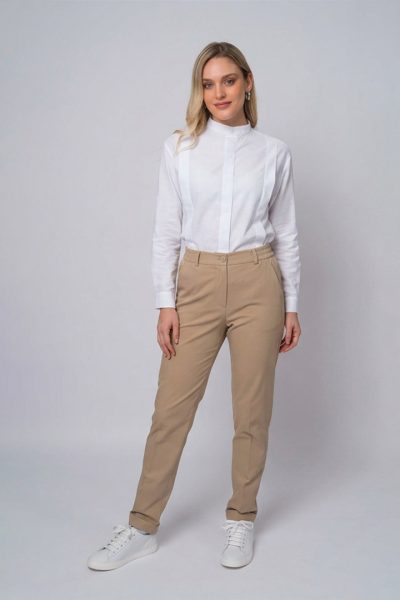 Pantalón Melody Gabardina beige delantero