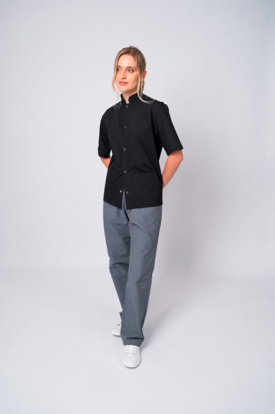Pantalón gastronómico Harlem gris para hombre y mujer – uniforme de cocina profesional con corte recto y estilo moderno