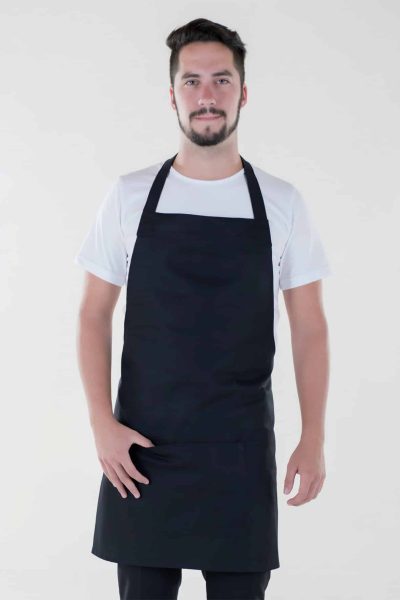 Delantal Mandil Gillespie en gabardina Alpacuna Arciel con bolsillo frontal – uniforme gastronómico SFU